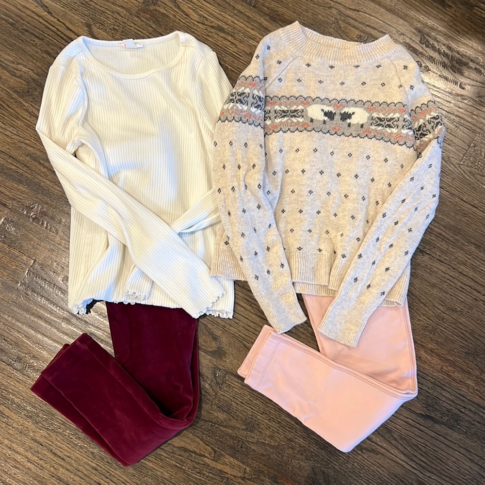 Crewcuts sweater and leggings sets